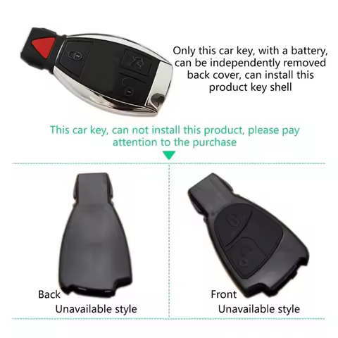Car ​Key Back Case Rear Cover for Mercedes Benz S300 S350 E260 GLK300 ML350 B200 Car Interior Key Ba