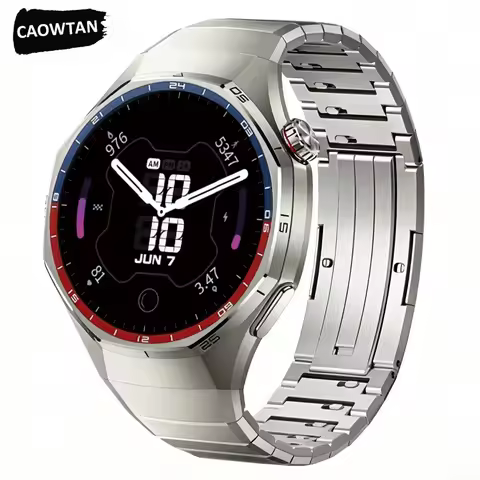 Men Band for Huawei Watch GT 6 Pro Luxury No Gaps Quick Release Titanium Strap Metal Bracelet for Hu