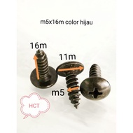 50/100PCS M4/M5 green large Flat Head Self-tapping Screws Rround Head