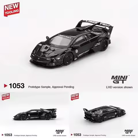 MINIGT Lamborghini 1:64 LBWK LB-Silhouette WORKS MURCIELAGO GT Evo Black Diecast Car Model Collectio