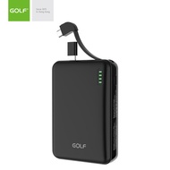 Golf G73 10000mAh 3 in 1 Built-In Cable Mini Light Power bank
