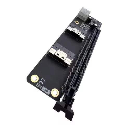 New Gen4 2 Port SlimSAS 8i to PCIe 4.0 x16 Adapter Board SFF8654 for Graphics Card Network Card JHHP