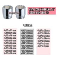 MATA 1/2" x 23mm Socket Kokan 6pt and 12pt 1/2" x 23mm Socket Bits Kokan Brand (6 Point and 12 Point