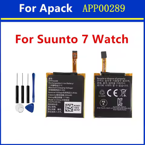 APP00289 New Rechargeable Battery For SUUNTO 7 1ICP5/28/30 450mAh 3.8V Smart Watch Phone