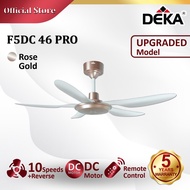 DEKA F5DC PRO F5DCL 56" | F5DCBABYL 46" 5 Blades DC Motor 20 Speed Control + Reverse Ceiling Fan wit