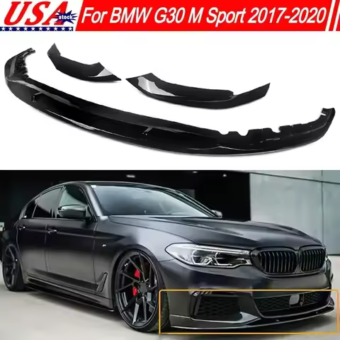 Front Bumper Splitter For BMW G30 G31 M Sport 540i M550i 2017-2020 Gloss Black