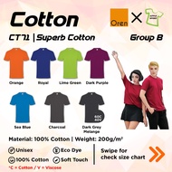 Oren Sport Superb Cotton 200gsm (UNISEX) Short Sleeve - CT71 (Group B)
