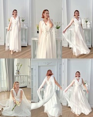 Peaceeveninggown : Camellia dress พร้อมส่ง เดรสไปงานแต่ง ชุดไปงานแต่ง ชุดเพื่อนเจ้าสาว