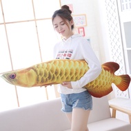 70/90/120cm Stuffed Toy Lucky Golden Fish Arowana Golden Dragon Fish Plush Doll Toy Birthday Valenti