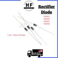 10PCS Diode - 1N4001 | 1N4004 | 1N4007 | 1N5408 (General - Rectifier Diode)