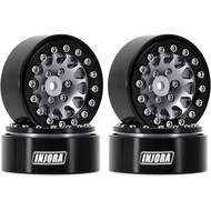 Roda Beadlock Aluminium INJORA 1.3 Inci untuk TRX4M SCX24 1/24 1/18 RC Kereta Luar Jalan (Kelabu Hit