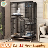 Dogelsy Sangkar Kucing 3/4 Tingkat 3 kaki Cat Cage 3/4 Level Foldable Pet Cage for Cats