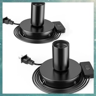 [uhktyltui.vn] 2Pcs Polished Metal Desktop/Hanging Light Bulb Socket E26/E27 Lamp Base, Screw Light 