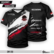 Baju Jersey Gaming Esports Custom Nama Dan Logo Full Printing Terbaru