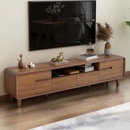 Carpenter - 茶几電視櫃組合客廳新中式現代簡約實木邊框靠牆地櫃儲物櫃140CM（單個電視櫃）