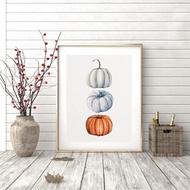Modern Pictures Wall Art Pumpkin Canvas Painting Fashion Home Decoration Nordic Style Poster for Living Room, Bedroom, Office, Hotel