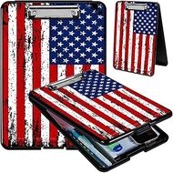 Clipboard with Storage, Hard Letter A4 Size Clip Board with Pen Holder & Paper Organizer, Heavy Duty