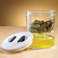 New Product Pickle Jar Pickle Jar Hourglass Jar Cucumber Pickle Olive Sealed Container Dry Wet Separ