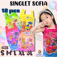 SALE 12 PCS Girls' Undershirts, Singlets, Tank Tops, Dozens of Sofia MEGHANA Motifs