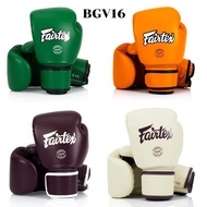 Fairtex Boxing Gloves BGV16 Genuine Leather (8,10,12,14,16 oz) for Sparring MMA K1 นวมซ้อมชก แฟร์แท็ค ทำจากหนังแท้ 100%