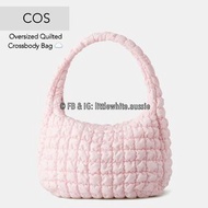 澳洲直送✈️ COS Oversize Quilted Crossbody Bag  大雲朵包 Pink Dusty Light 淺粉紅色 (大袋子 爆谷袋 泡芙袋 泡泡袋 斜孭袋 斜咩袋 側咩袋  