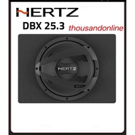 HERTZ DBX 25.3 10” CAR SUBWOOFER WITH CARPETED BOX ENCLOSURE