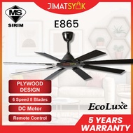 ​​​​​​​[SIRIM WARRANTY] ECOLUXE E865 66inch 8 Blades 6 Speed + Reverse DC Motor Remote Control Ceiling Fan Kipas Siling 