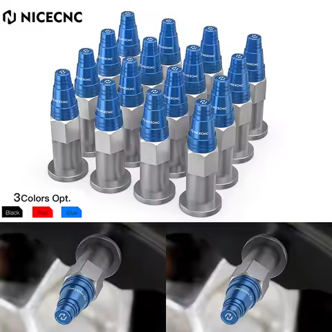 ATV 16PCS Polished Spiked Aluminum Wheel Lug Nuts For Yamaha Raptor 700 YFZ450 YFZ450R GRIZZLY 700 B