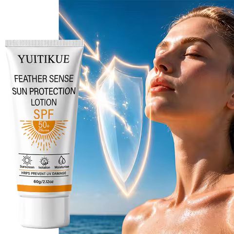 YUITIKUE SPF50+ PA++++ Sunscreen Lotion, Feather Light Sun Protection Isolation Moisturizing Cream 6