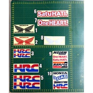 Sticker motor sticker pantul cahaya sticker honda hrc