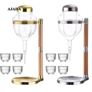 [ Japanese Cold Sake Decanter with Cups Cold Sake Chilled Server for Party Bar 13H9