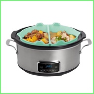 Slow Cooker Divider Insert Fit 6-8 QT Cookware Oval Shape Reusable Silicone Slow Cooker Divider Inse