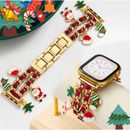 Christmas Chain Leather Pendant Band For Watch Strap series11 series10 series9 87654321,SE,Ultra, wa