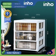 INHO 3/4/5/6/7/8 Layers Moveable Trolley Drawer Storage Cabinet Cosmetic Jewelry Storage Cabinet Wit