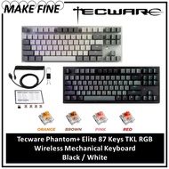 Tecware Phantom+ Elite 87 Keys TKL RGB Wireless Mechanical Keyboard Tecware switches Black / White