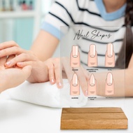 [whfashionkk] Nail Art Display Board Lightweight Acrylic Nail Art Tool Nail Practice Board