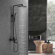 Hansigler Brushed Gold Thermostatic Shower Head Set Bathroom All Copper Head Household Nordic Golden