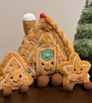 🔖【現貨】Jellycat 聖誕系列｜薑餅屋・薑餅人掛飾・星星餅乾・聖誕樹餅乾