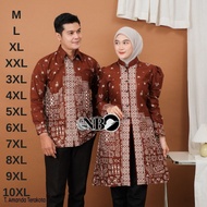 KEMEJA Men's Couple Batik Tops Latest JumboWanita - Long Sleeve Shirts - Button Tunic for Nursing BI