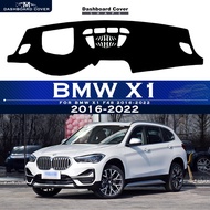 For BMW X1 F48 2016-2022 Automobile Dash Mat Dashboard Pad Carpet Anti-UV Anti-slip Car Dashboard Cover Suede Mat Carpets Sunshade Accessories 2021 2020 2019 2018 2017