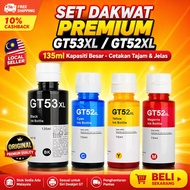 For HP GT53XL inks  GT52 ink 135ml Black Kapasiti besar HP Tank printer ink cartridge Dakwat HP GT53