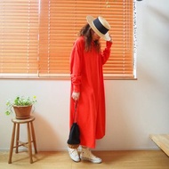 Cotton wide One piece / RED