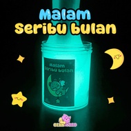 GLOW IN THE DARK SLIME NIGHT THOUSAND MONTHS BY SLIME BINTARO || GLOW IN THE DARK SLIME || CLEAR SLI