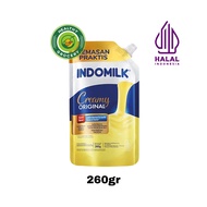 Indomilk Kental Manis Putih Small Pouch 260 gr / Indomilk Creamy Original / Indomilk Susu Kental Man