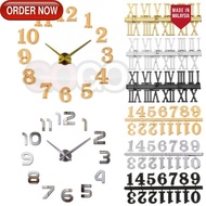 GG [Recommend] 1 Set Gadget Kit DIY 3D Wall Clock Kit Customizable Repair Parts Arabic Numerals Roma
