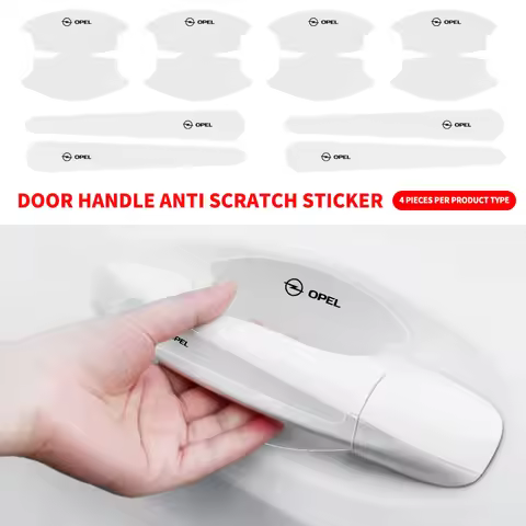 8Pcs Transparent Car Door Handle Bowl Decoration Badge Sticker For Opel Insignia Astra G J F K Vectr