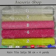 [ PER 1 ROLL ] Snow Tile Fabric | Snow Tulle Fabric 4 Yards | Snow Pattern Tile Fabric | Snow Bucket