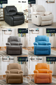 Everlands Recliner Sofa 1 Seater Sofa Recliner Chair Kerusi Recliner Sofa Recliner White Grey Brown