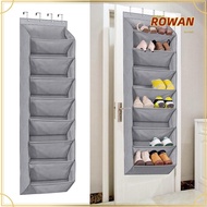 ROWANS Shoe Rack, Space Saver Closet Hanger Hanging Storage Bag, Resuable  Fabric Deep Pockets Foldable Hanging Shoe Organizer Closet