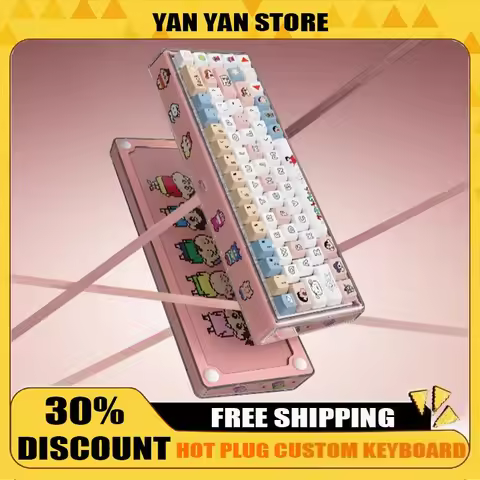 Ainbell Base68 Custom Keyboard DIY Hot Plug Tri Mode Keyboard Suit CNC High-precision Machining Begi